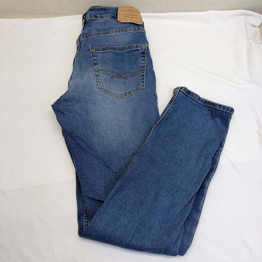 Levi Strauss Signature Slim Fit Jeans 32x32 Medium Wash Blue Denim Stretch